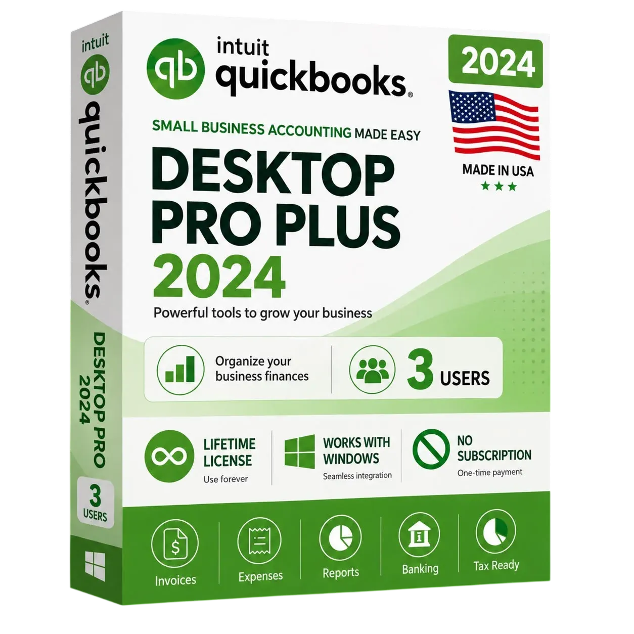 QuickBooks Desktop Pro Plus 2024 (3 Users) | US Edition