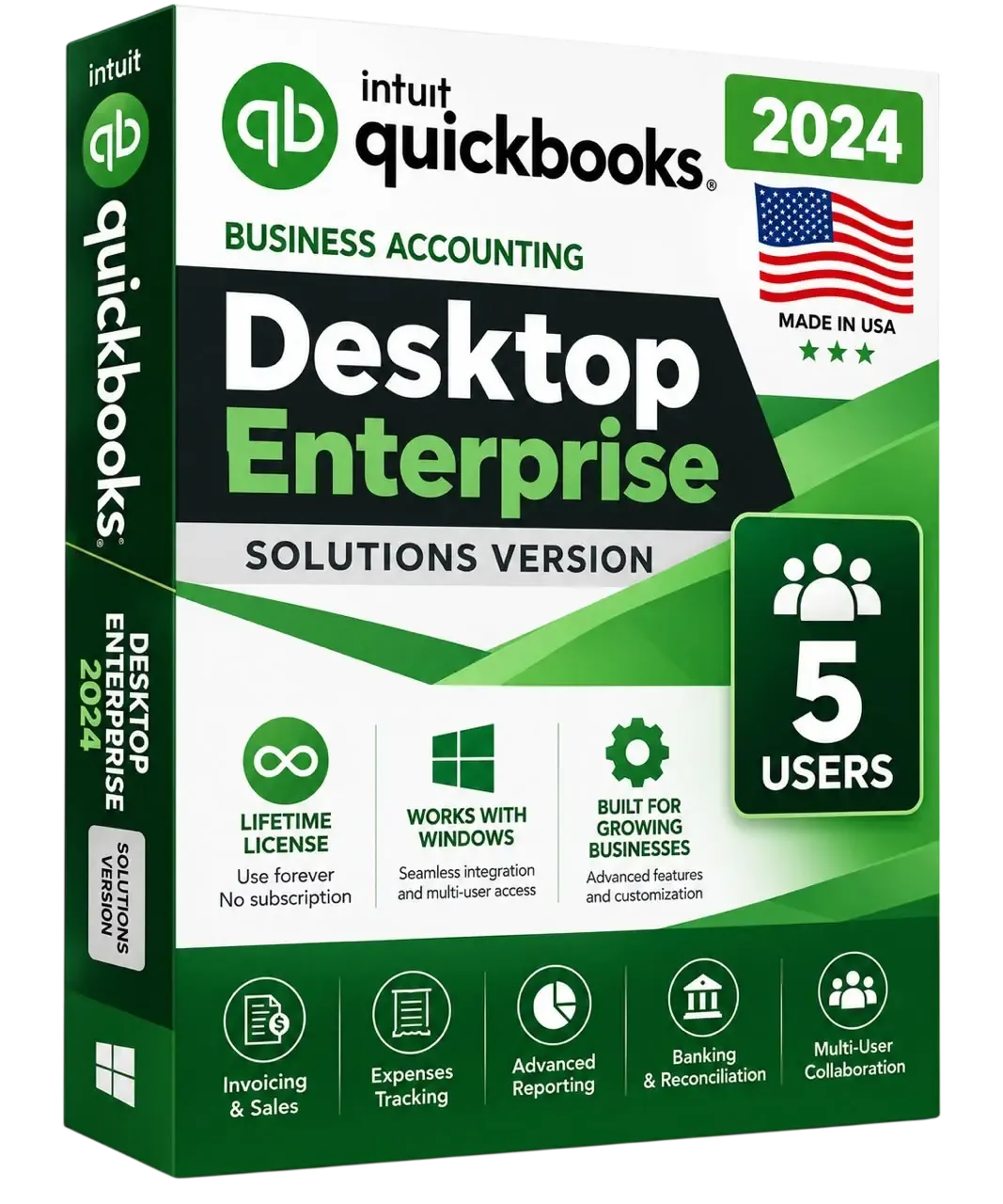 QuickBooks Desktop Enterprise Solutions 2024 (5 Users) | US Edition