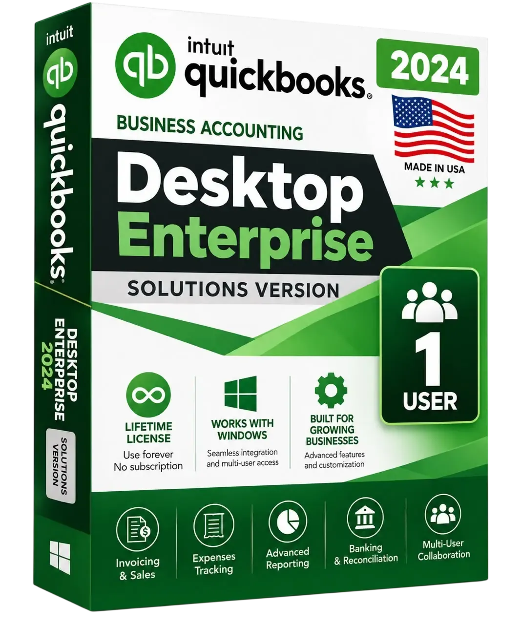 QuickBooks Desktop Enterprise Solutions 2024 (1 User) | US Edition